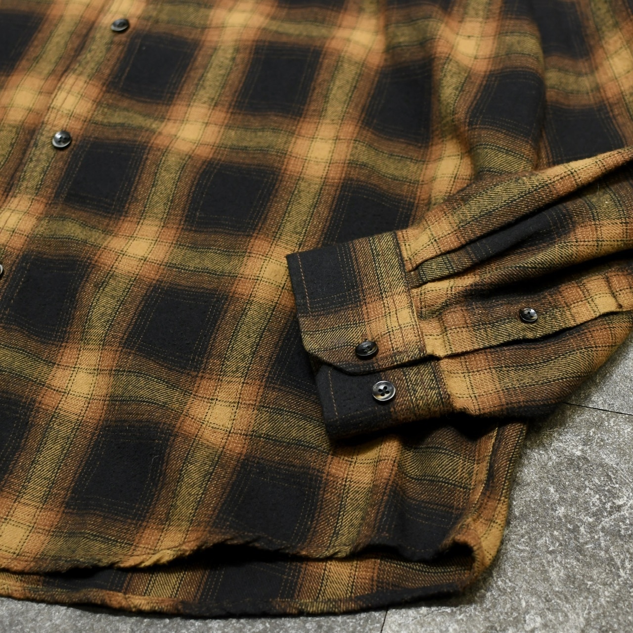 cotton ombre check shirt brown