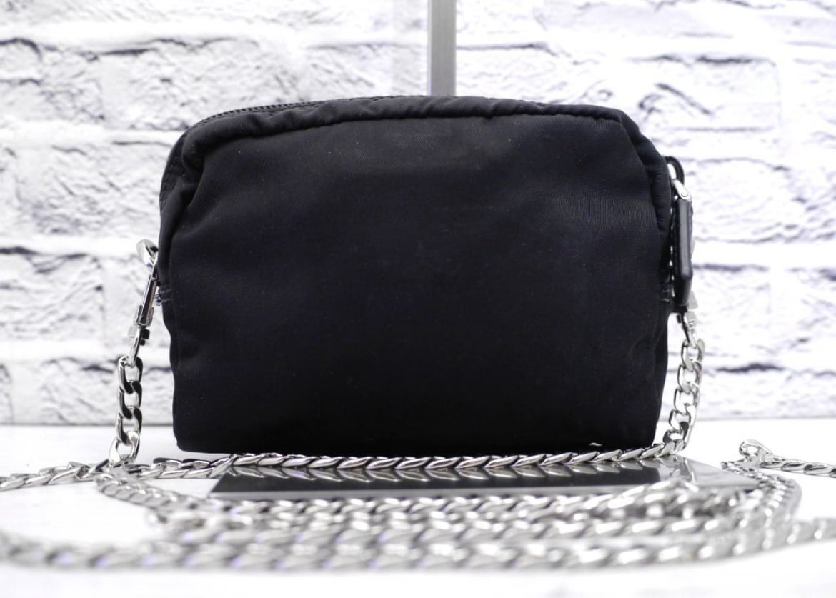 PRADA(プラダ) ショルダーバッグ - 1BF081 黒 チェーンショルダー/ストラップ着脱可/ミニサイズ coeuriche777_11252