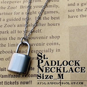 ステンレスパドロックネックレス（Mサイズ）
