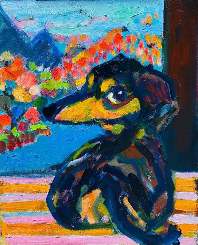 OIL COLOUR | 油彩画 #現代アート #犬 #猫