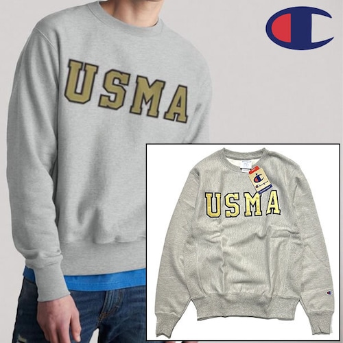 Champion Reverse Weave USMA Crew Neck Sweatshirt　USMA チャンピオン リバースウィーブ スウェットシャツ【g372-gray】