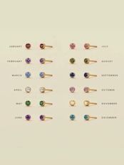 Birth stone pierce