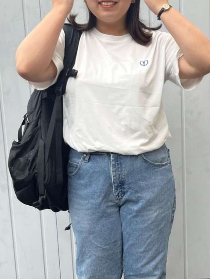 ハートワンポイントシンプルTシャツ カジュアルコーデ 定番 かわいい おしゃれ 人気 コットン 大きいサイズ 韓国 CH4993