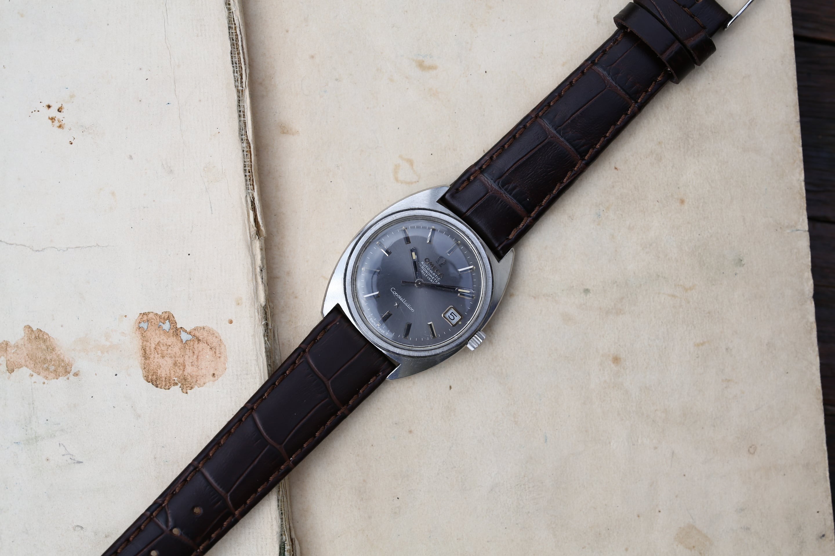 OMEGA】 1960's コンステレーション Cライン フラットベゼル グレー