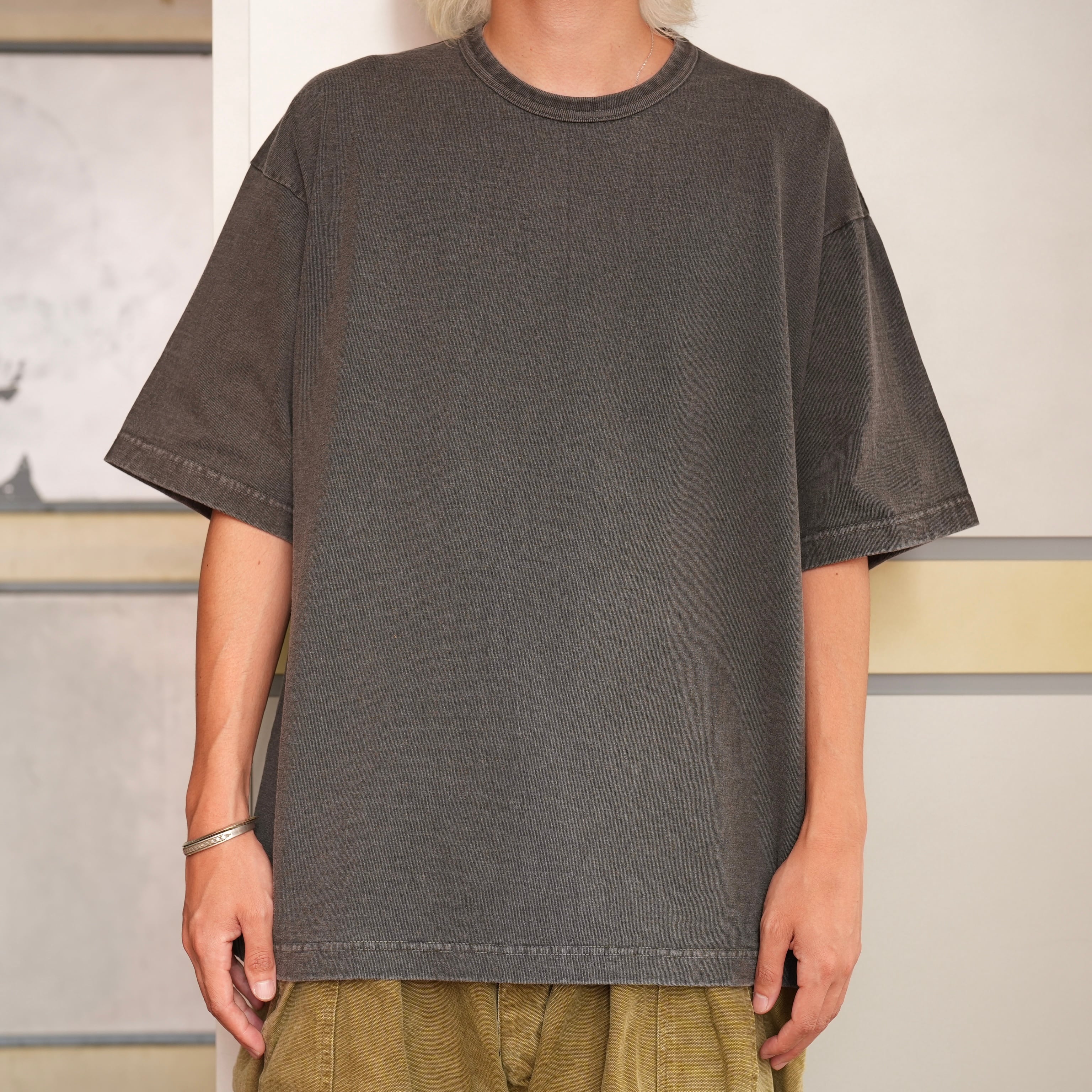 FOUNDOUR (ファウンダ) 26AW "COTTON BD FADE SHORT SLEEVE TEE" -BROWN-