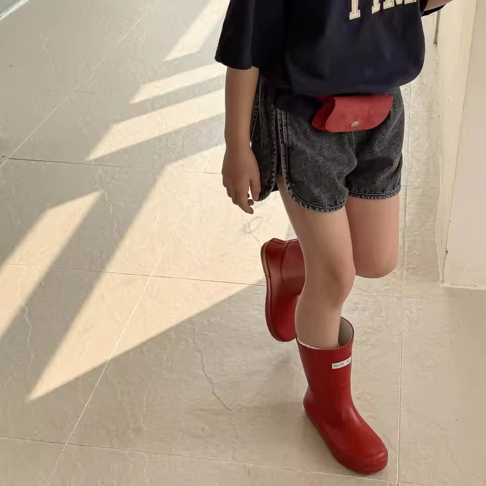 フロントタグデニムショートパンツ