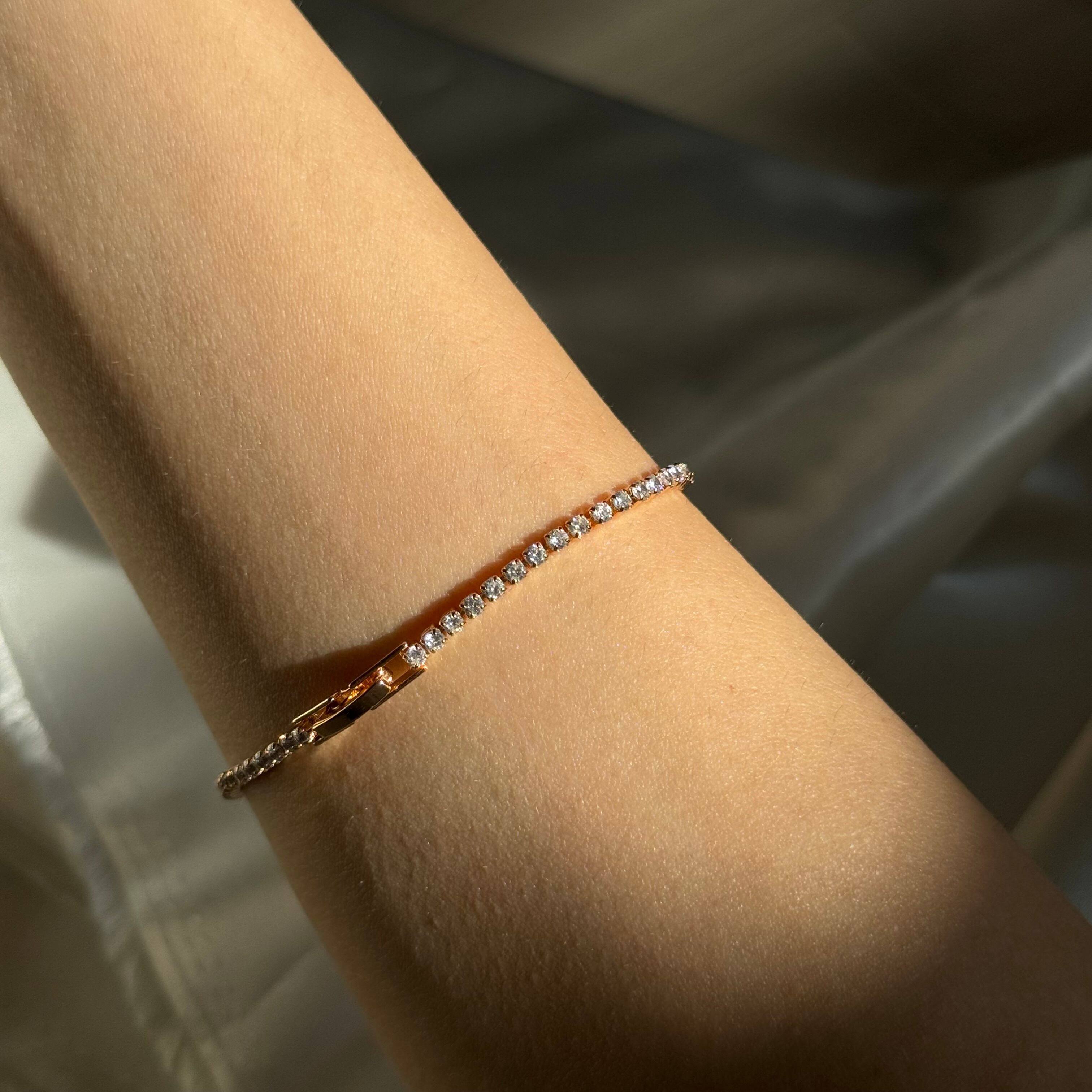 美品」18 kシンプルできれいなブレスレットnc 卑しい