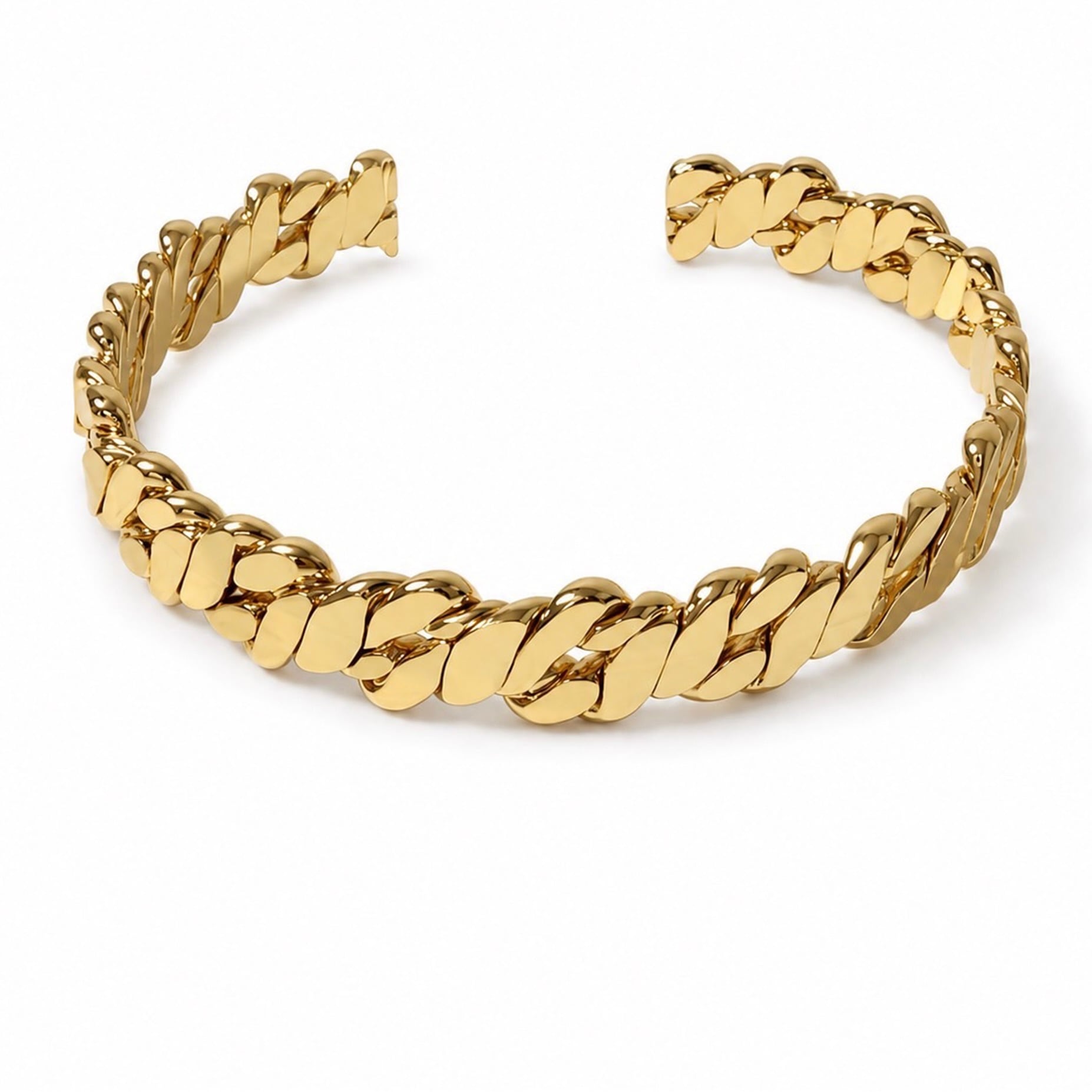 Cuban Cuff Bracelet(ゴールド)