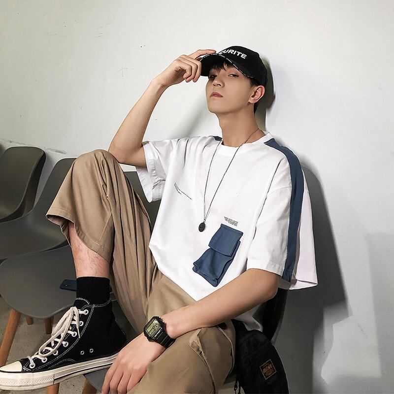 全2色 Tシャツ カットソー カジュアル シンプル 無地 おしゃれ