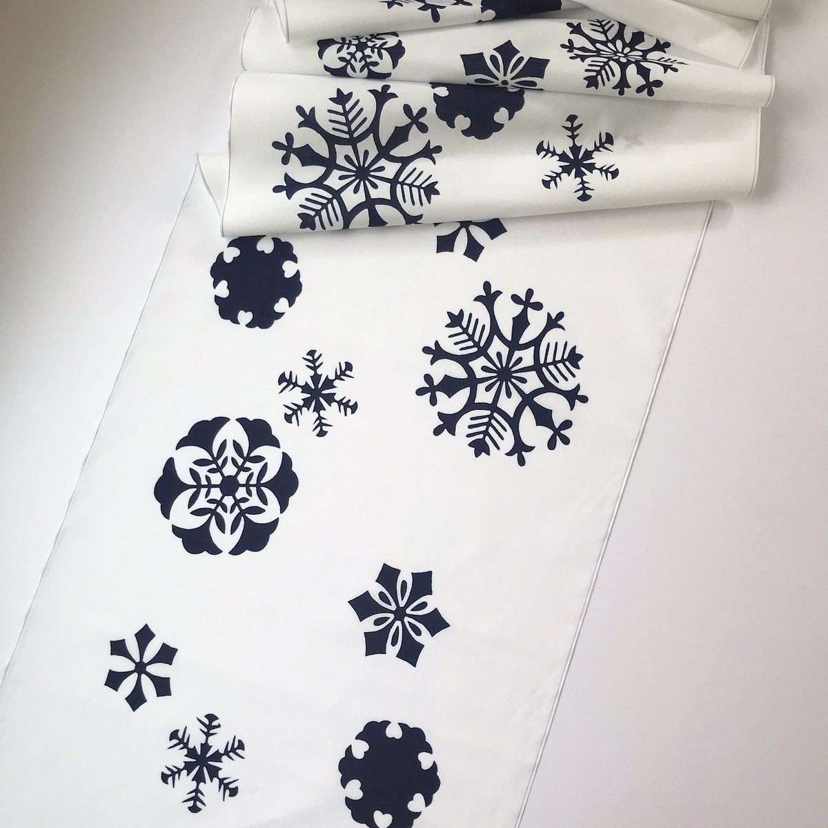 竺仙 雪の結晶 白×紺】 (送料込) | みずのの店