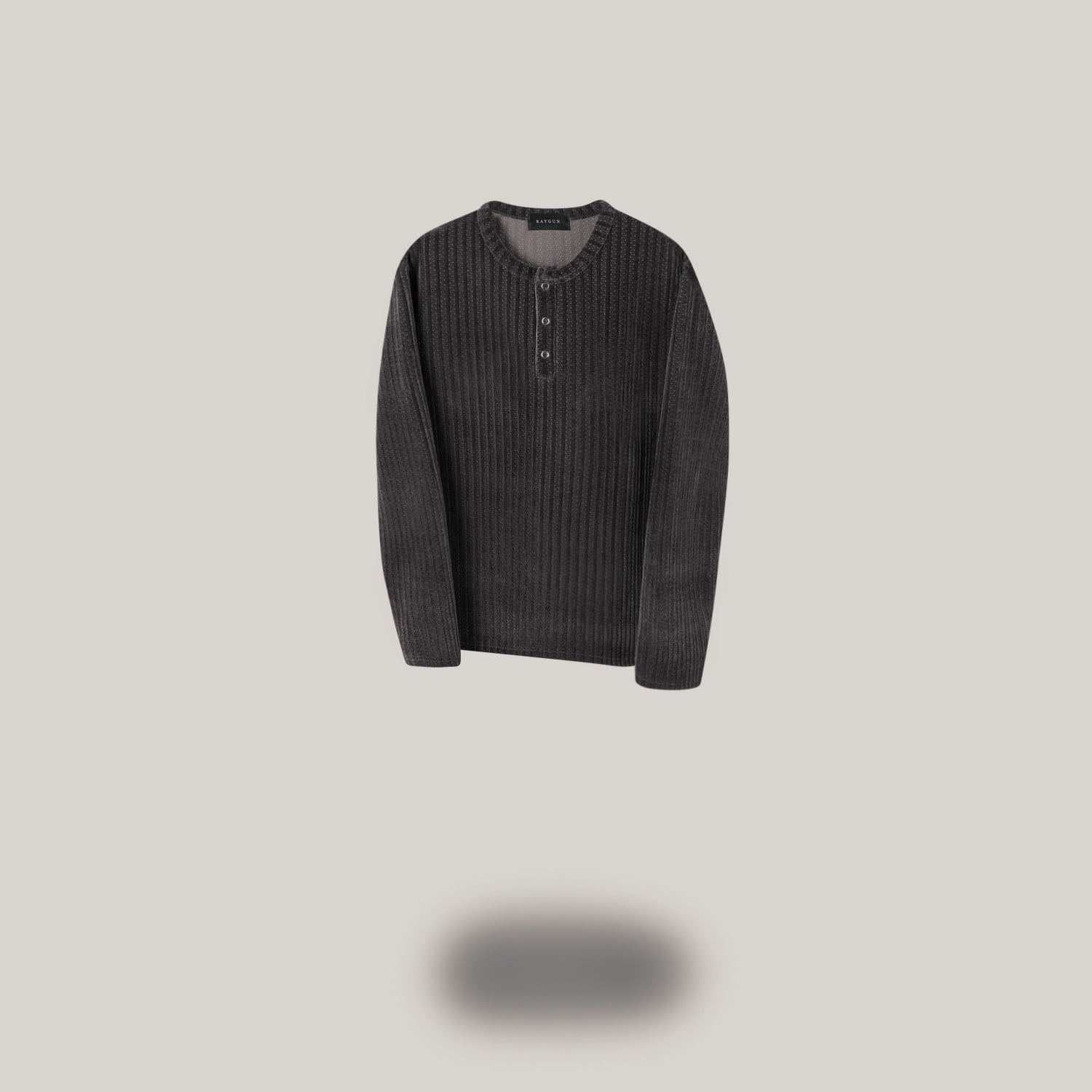 トップス 1AM Velour Henley Neck Long Sleeve Knit Velour Henley Neck Long Sleeve Knit (4color) | 1AM