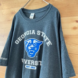 【GILDAN】カレッジ ジョージア州立大学 GEORGIA STATE UNIVERSITY Tシャツ アーチロゴ 2XL ビッグサイズ US古着