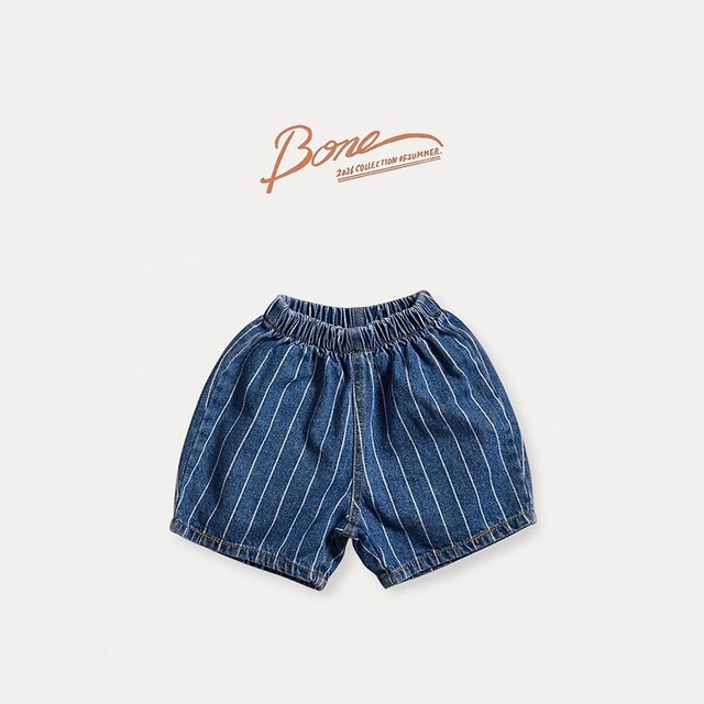 【取寄】boneoune｜ttombang denim shorts｜トンバンデニムショートパンツ｜XS-JL｜kids&jr｜26 summer