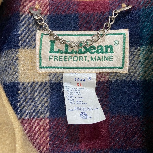 80s USA製 L.L.Bean ウールジャケット ベージュ XL
