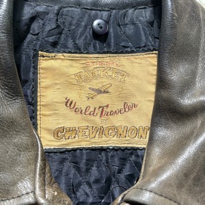 vintage CHEVIGNON leather flight jacket