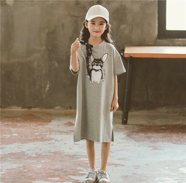 ワンピース 女の子 春秋冬 子供 キッズ Tシャツワンピース プリント