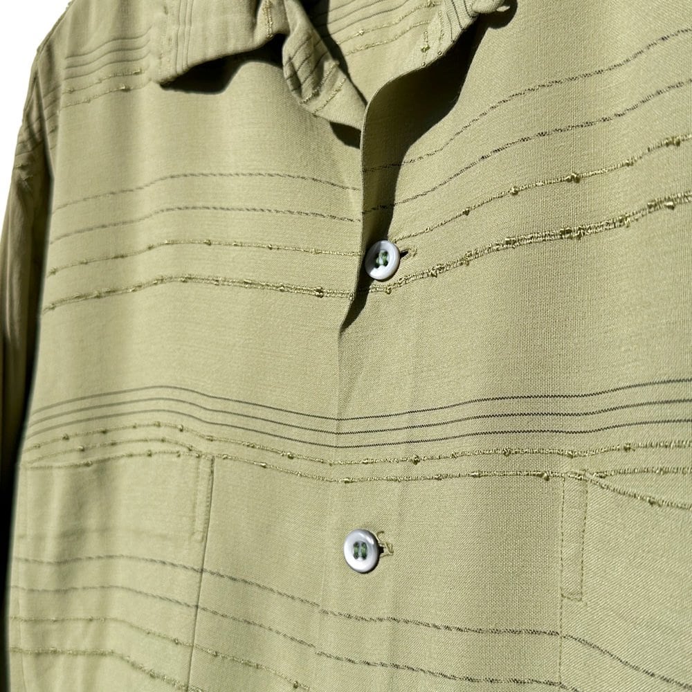 McGREGOR - Made In USA] Vintage Rayon Open Collar Shirt [1960s