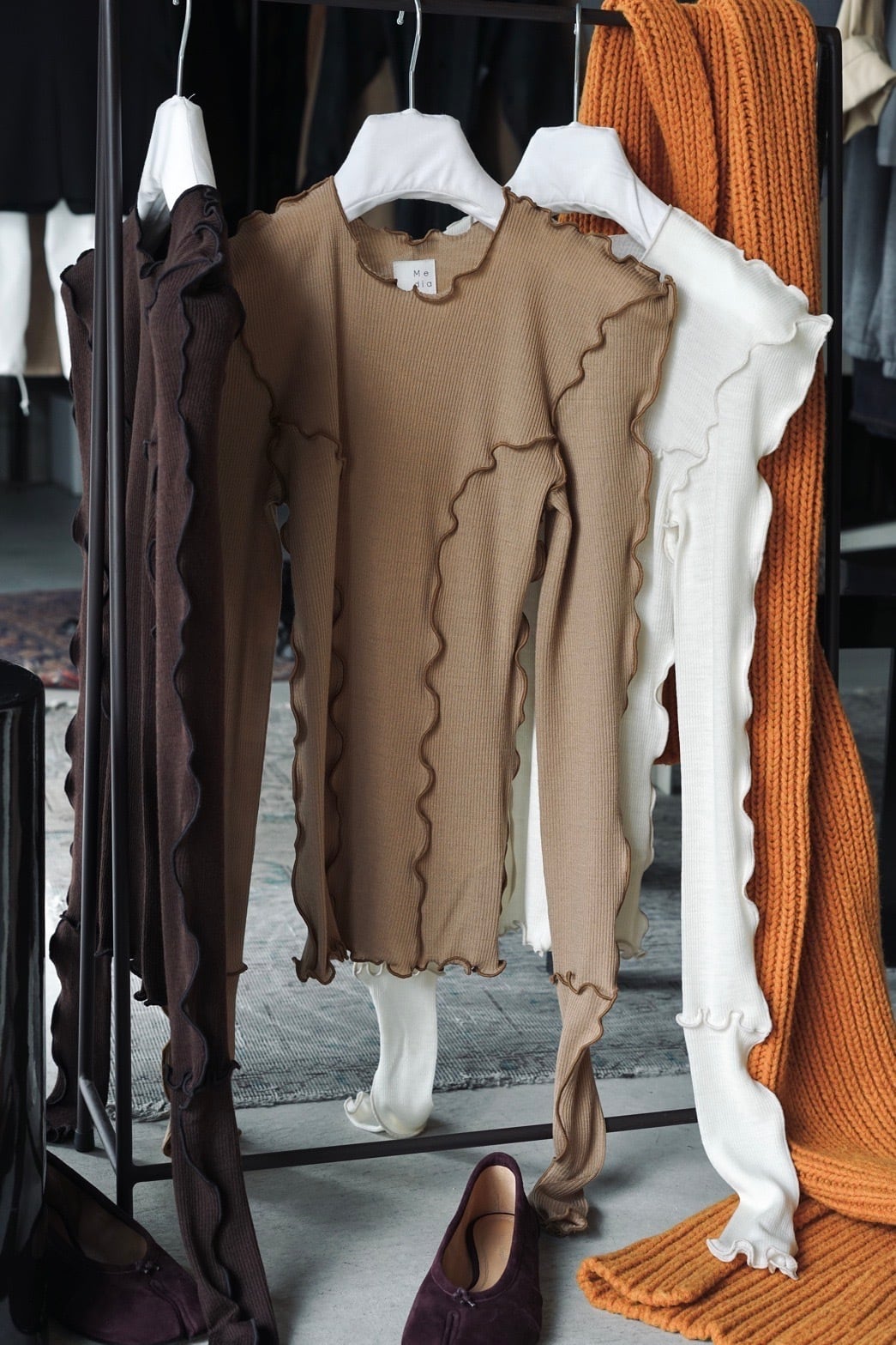 mi.m⚮̈﻿様　オーダー品　デイリーパンツ・M ポケット1 チャイブあずきミルク staff sewing | nounours books by CHECK&STRIPE