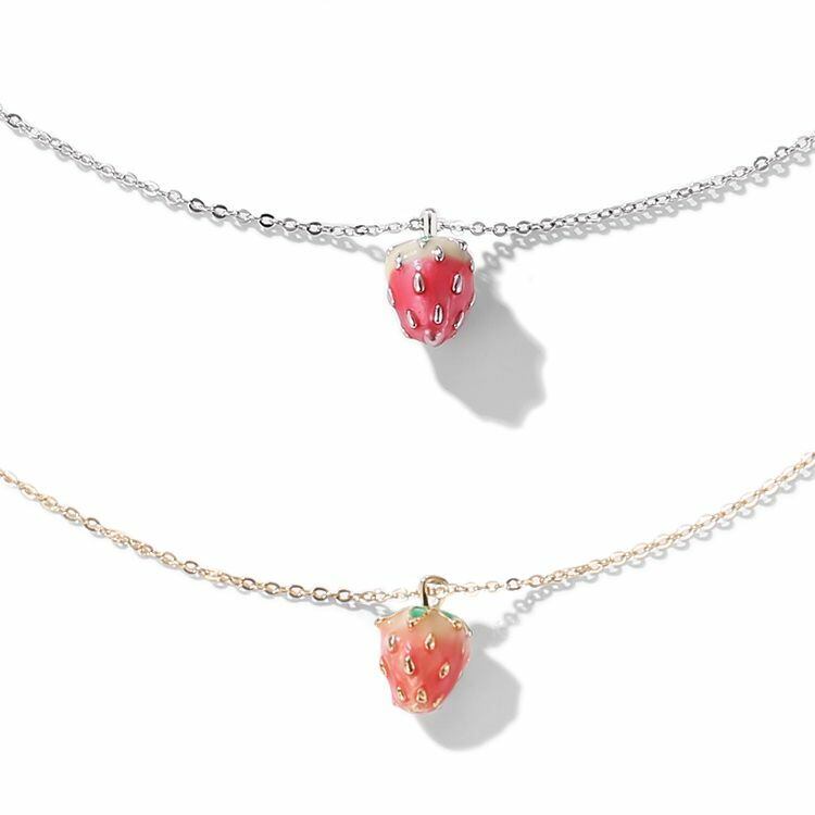 NORDDIEAR】ネックレス レディース イチゴ シルバー ゴールド