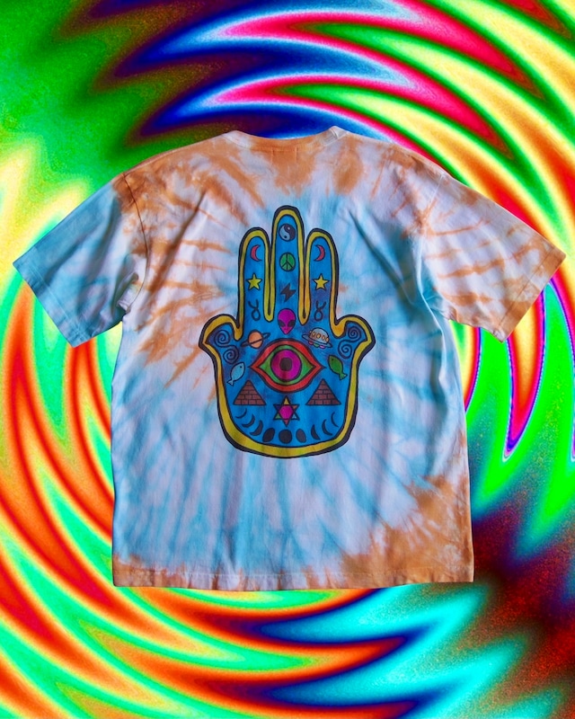 ハムサ خمسة“ ‎” TIE DYE BIG T-SHIRT -Back Print-