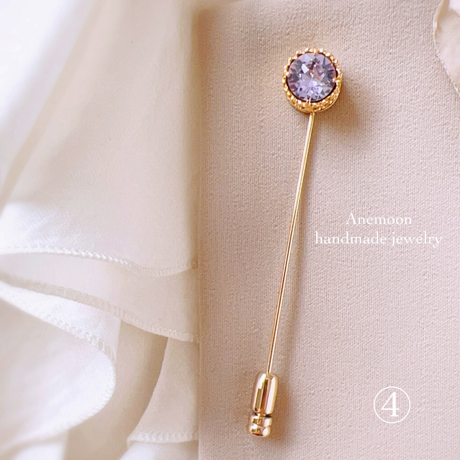 ✧₊⁎フルールドリスクラッシック飾りピン ハットピン ラペルピン 長さ