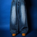 CROWN LOGO WASHED EXTRA BAGGY DENIM