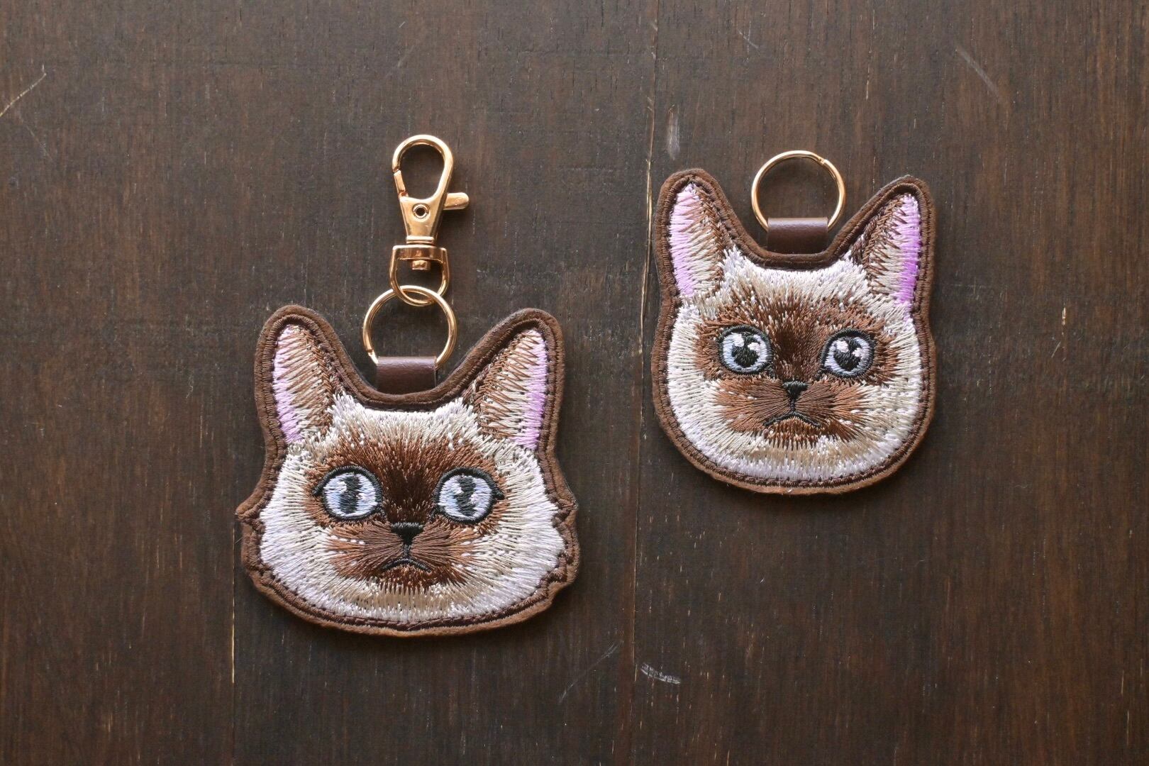 シャム猫ちゃんのキーホルダー | 猫と暮らす洋裁店