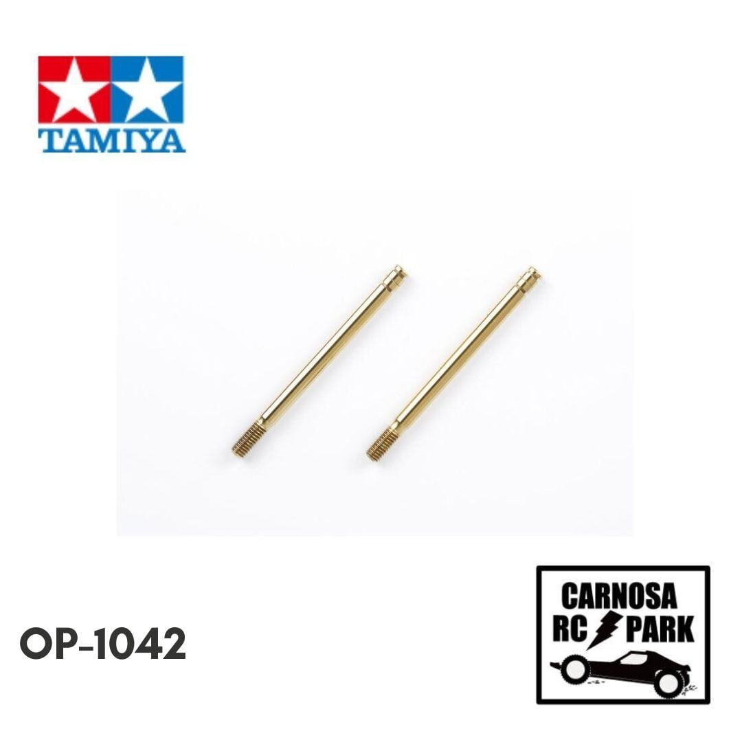 【TAMIYA タミヤ】ハードチタンコートピストンロッド(フロント)2本〔OP-1042〕