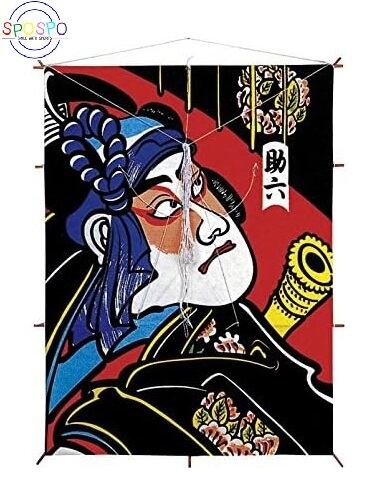 和凧 人物 画 簡単 和凧 特大角凧 糸なし 102 助六 1004