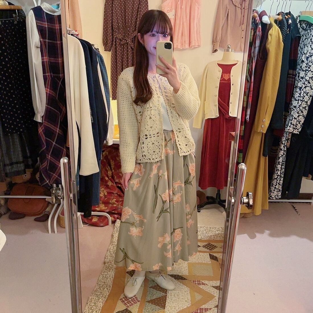 PINK HOUSE / casablanca gather skirt