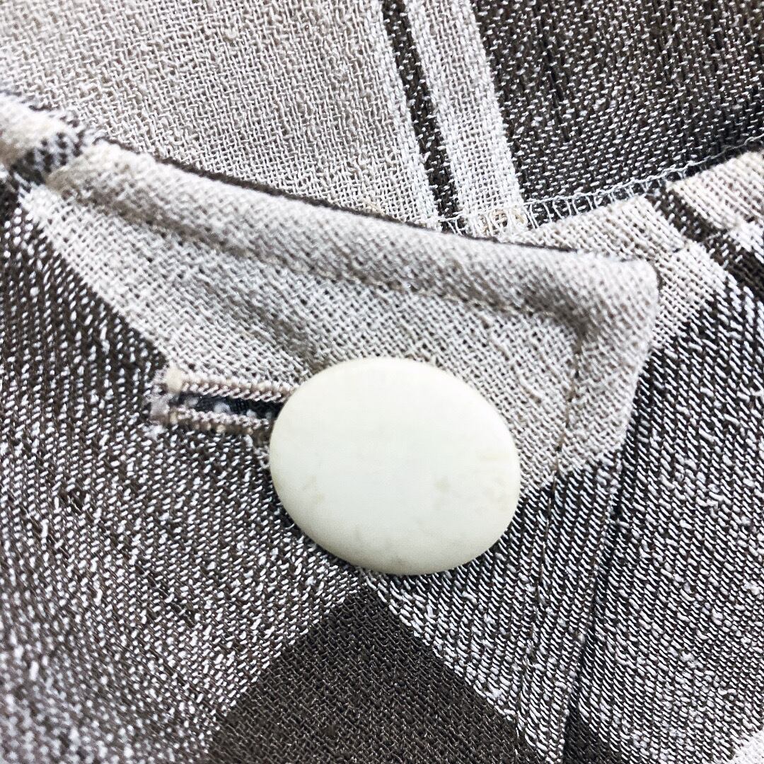 ヴィンテージジャケット / 日本製ブラウン×ベージュチェック半袖