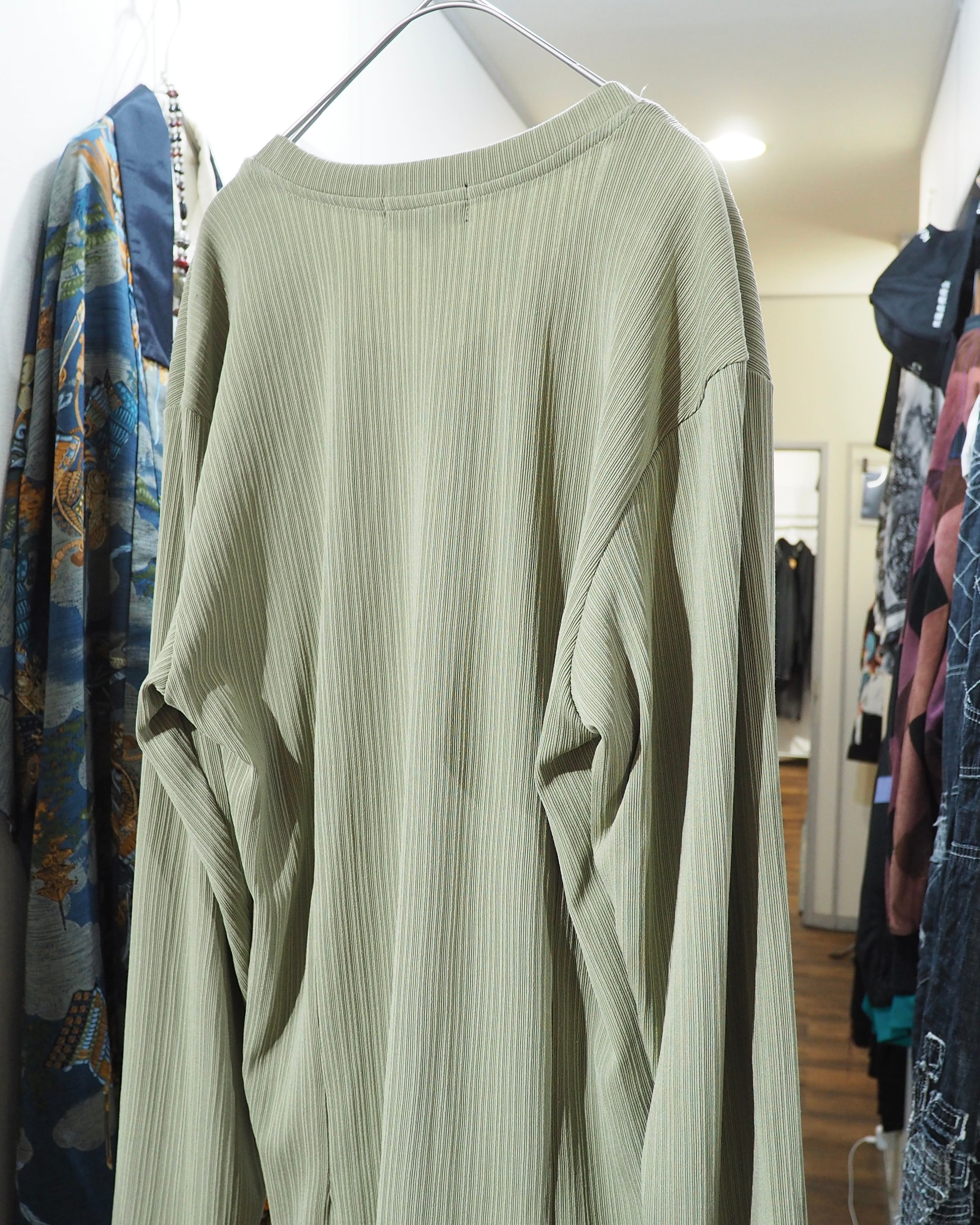 " MICHEL KLEIN HOMME " Pleats Design Long sleeve Tee