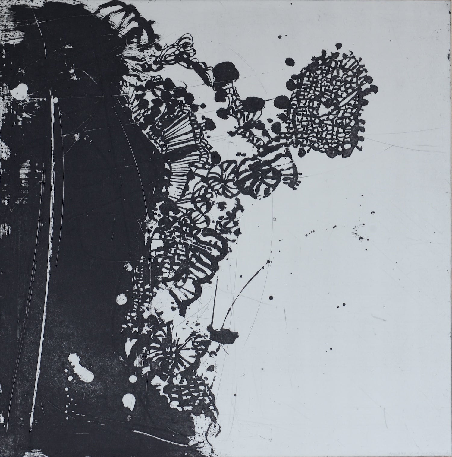 尾関立子 Ozeki Ritsuko"Trace#7"2021 etching with frame