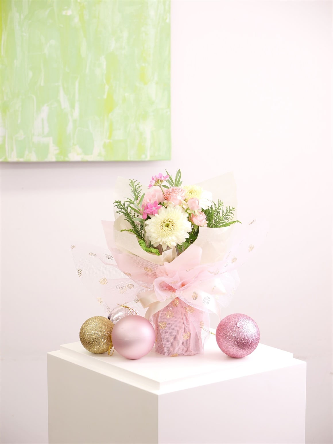 2025クリスマス【PinkChristmas!スタンドブーケ】|クリスマス|クリスマス生花|クリスマスブーケ||Christmas