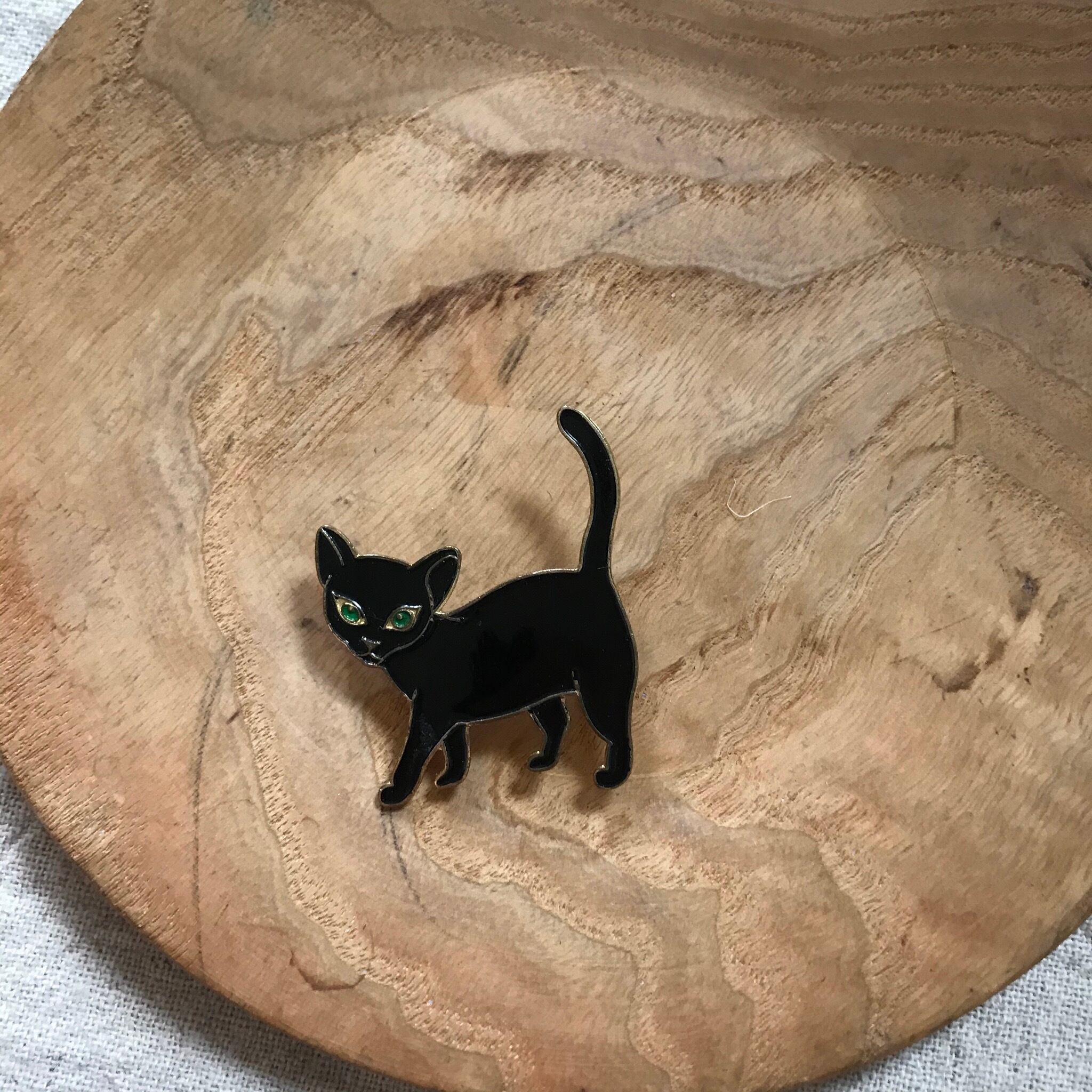 黒猫ブローチ
