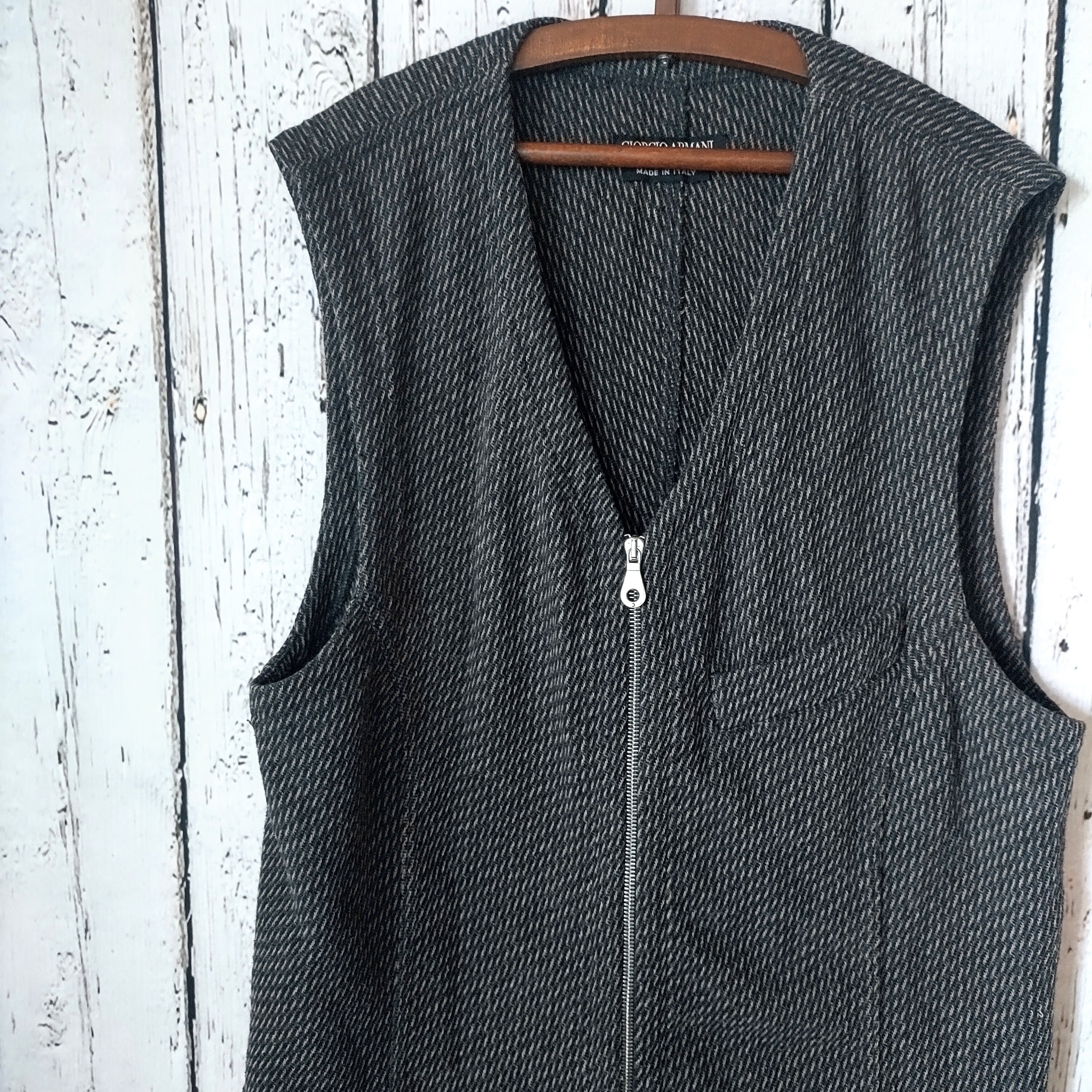 90s～ GIORGIO ARMANI knitzip vest madeinitaly | Omnibus