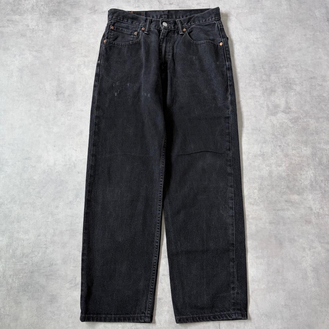 リーバイス550 Levis W31 ブラックデニムボトム 黒 古着 21823