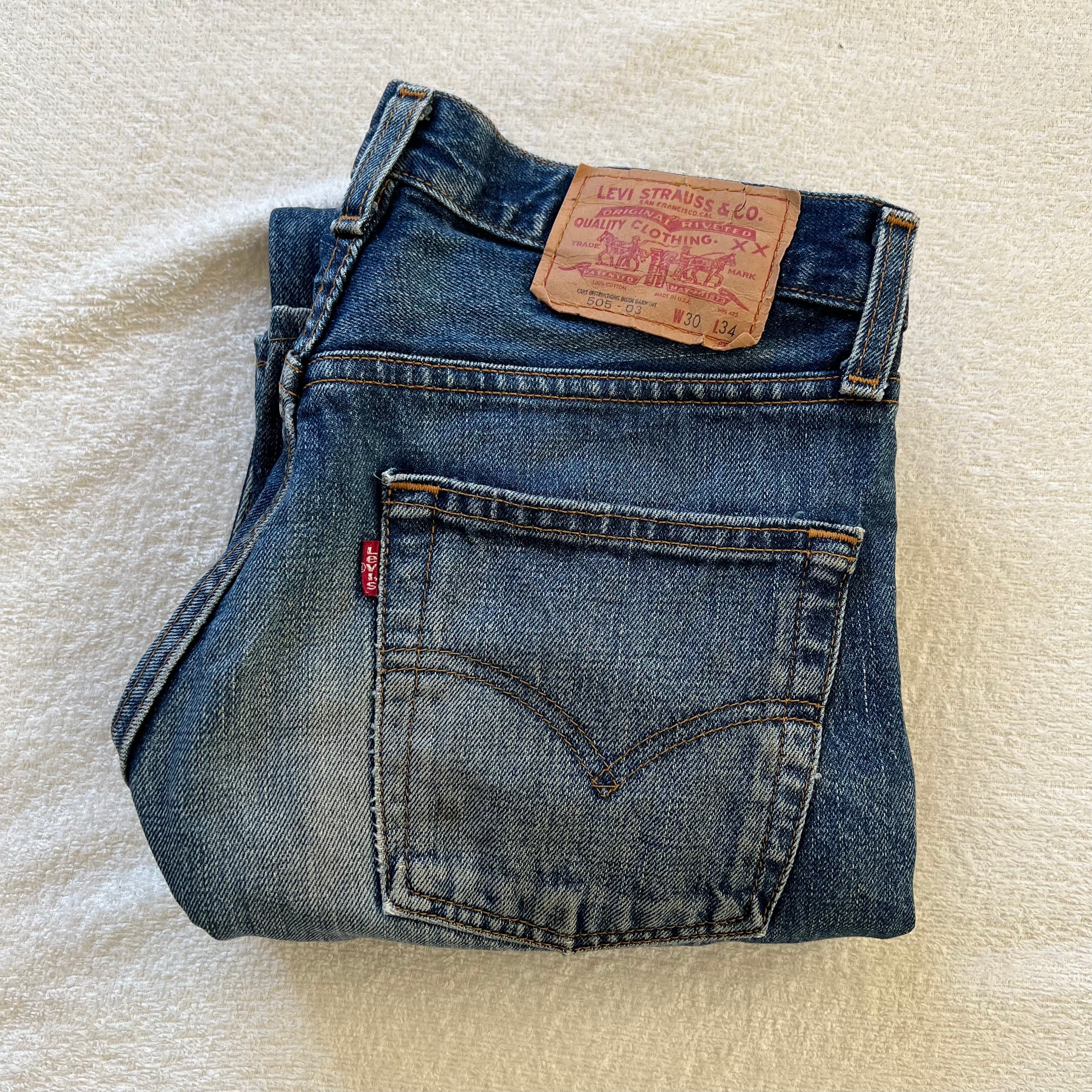 【リーバイス】Levi's 505 W31 ダメージデニム