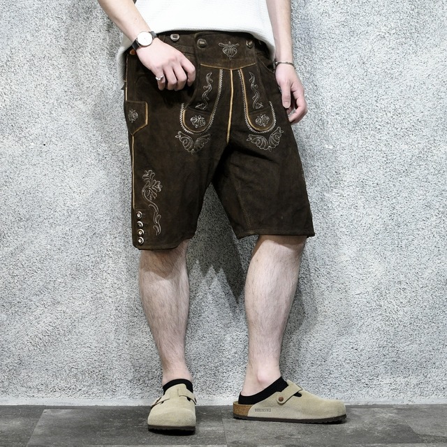 tyrolean suede leather half pants