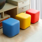 スツール ロータイプ 高さ25cm ブラック ブラウン 茶色 黒 正方形 四角 椅子 スクエア レザースツール ファッションソファスツール コーヒーテーブル 無垢材 ホーム 小さなスツール ロースツール レザースツール