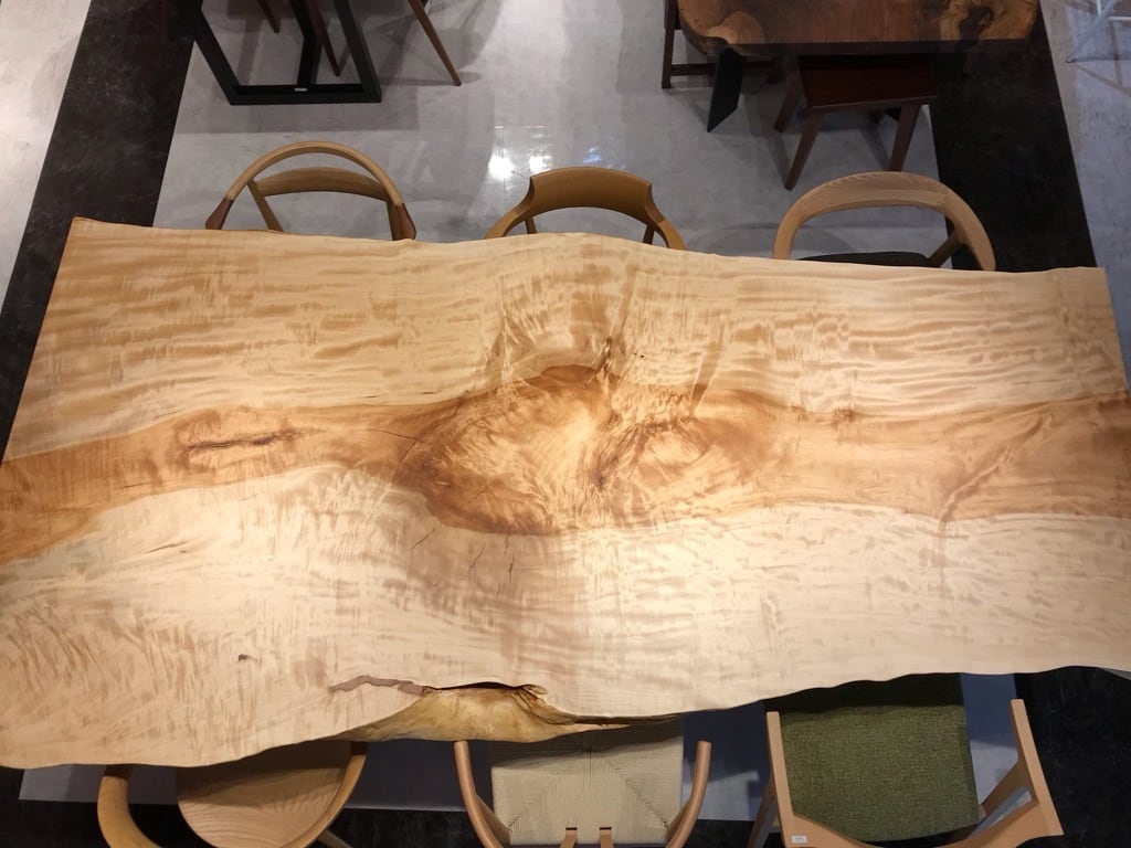 栃（トチ）2600×1200-1170-960×60 横浜元町店_テーブル天板/一枚板