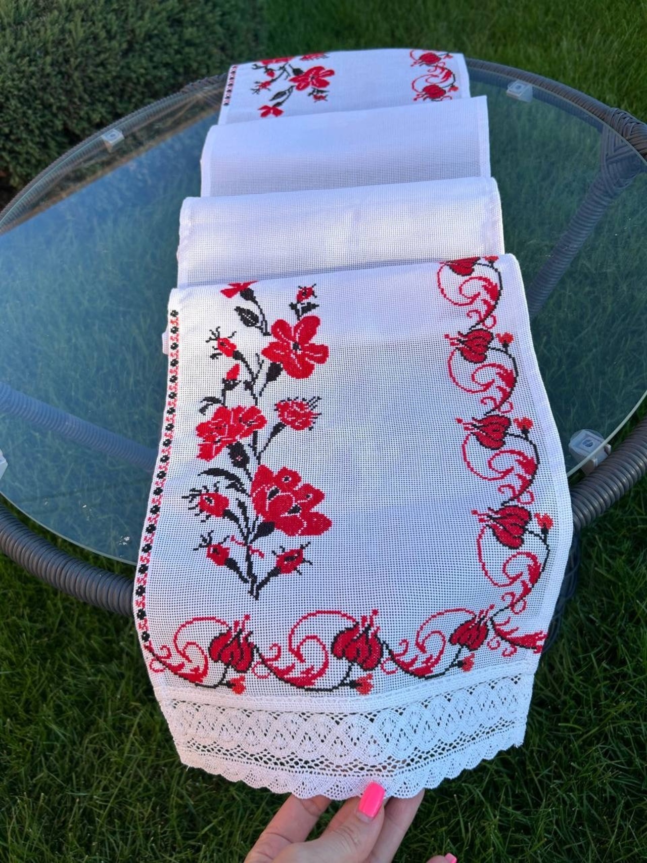 ウクライナ伝統手刺繍祭具タオル「ルシニク」 - 14