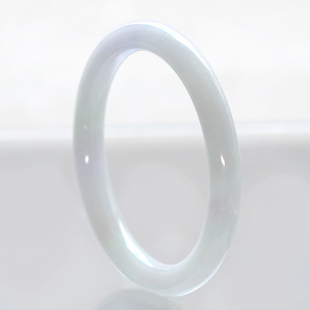 A貨 ラベンダー翡翠 バングル 内径 約56.8mm 】貴重なラベンダー翡翠バングル！A貨翡翠 jd_bg1288