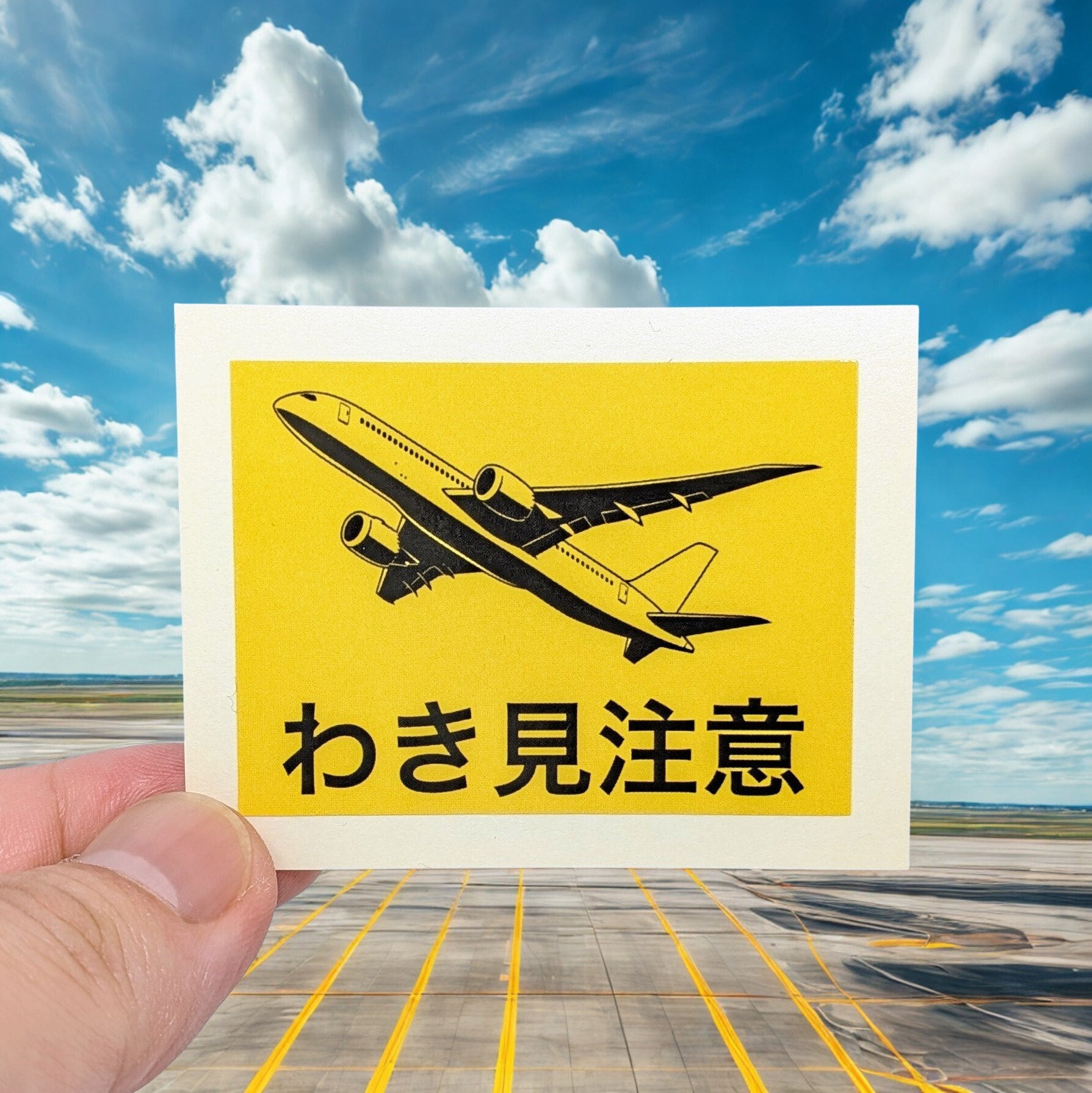 旅客機 注意喚起ステッカー 2024