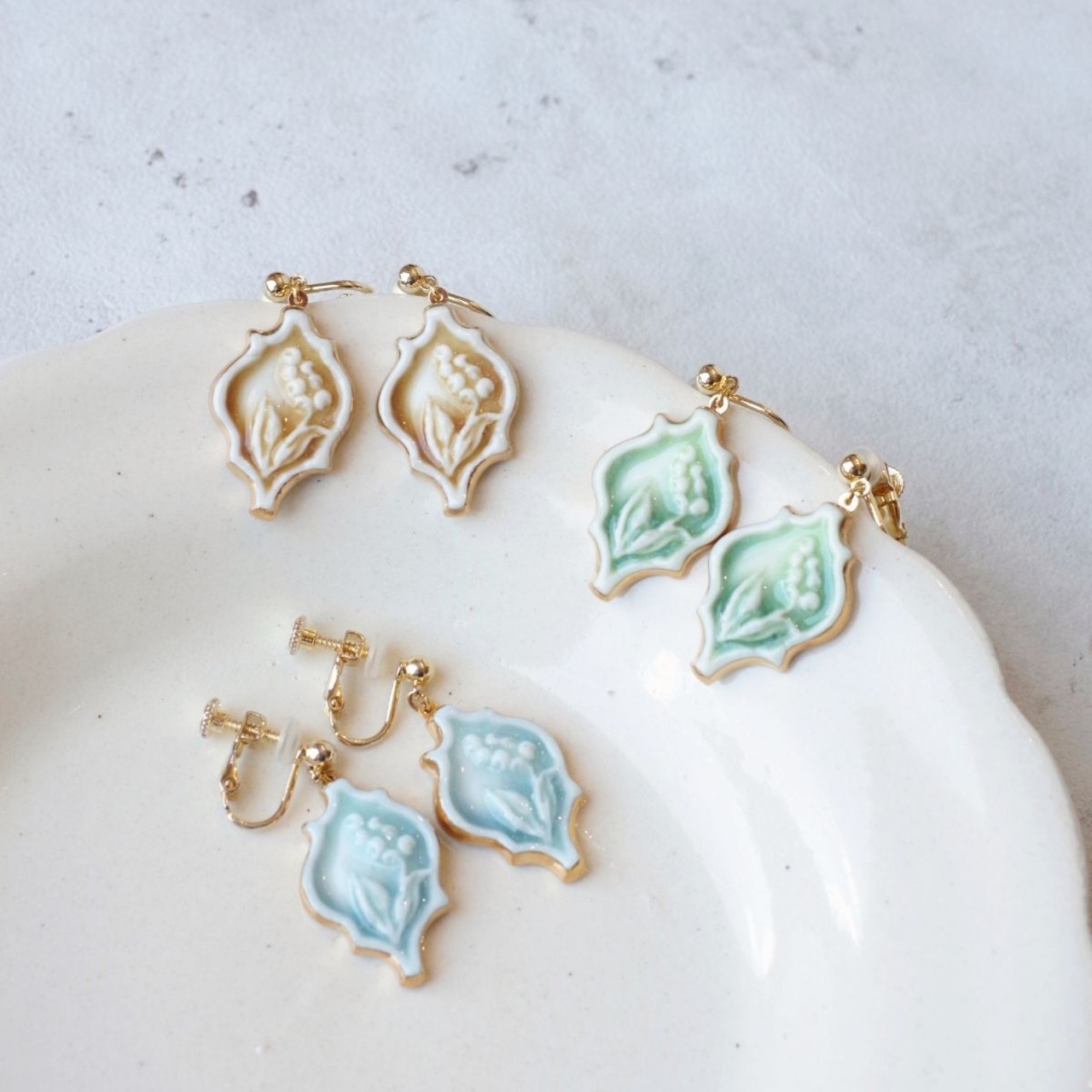 ランタン すずらん ピアス・イヤリング
