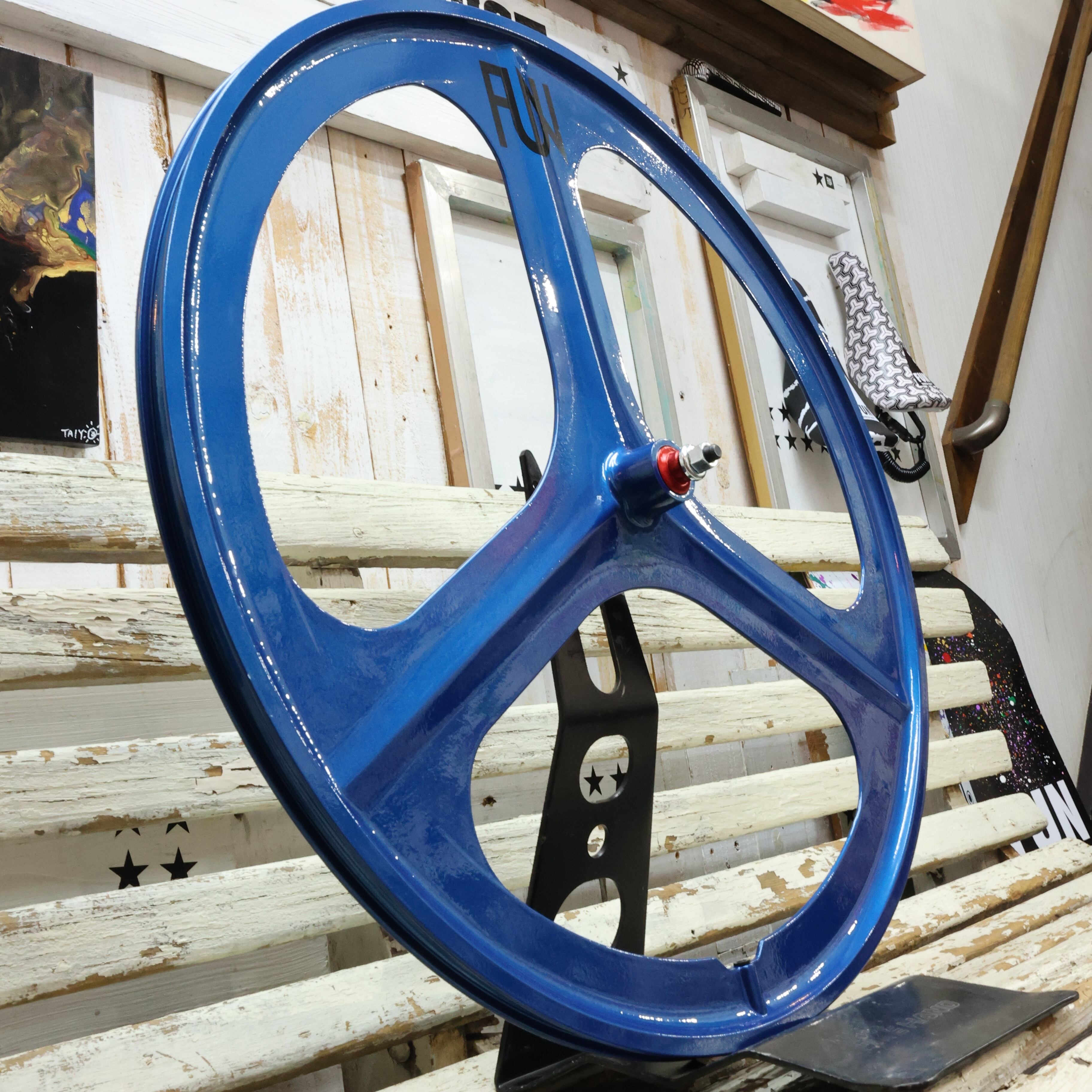 前後セット】FUN 700C マグネシウムバトン ブラック 黒 ピストバイク