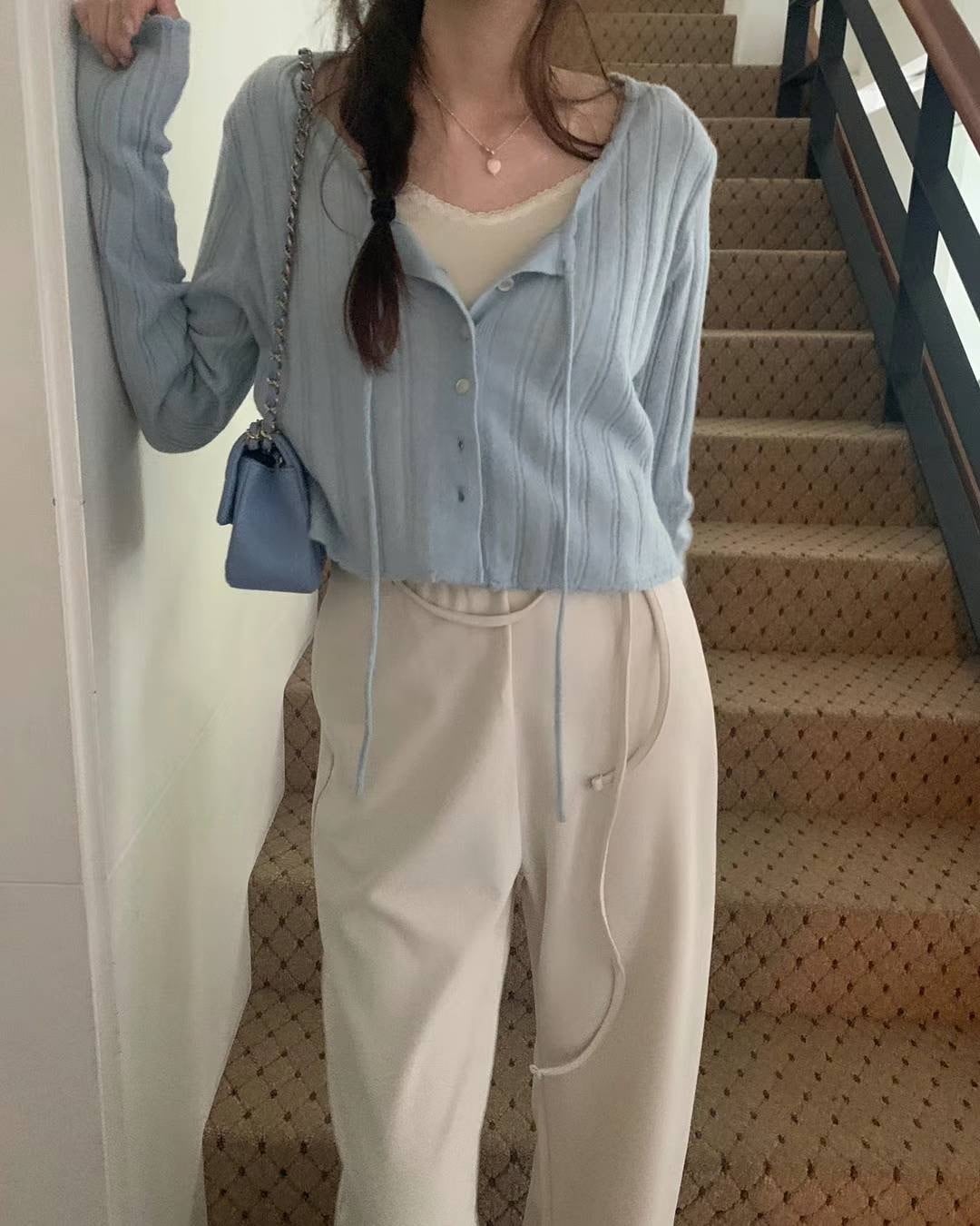 (即納)P.Y.T / lala frill cardigan / 3color