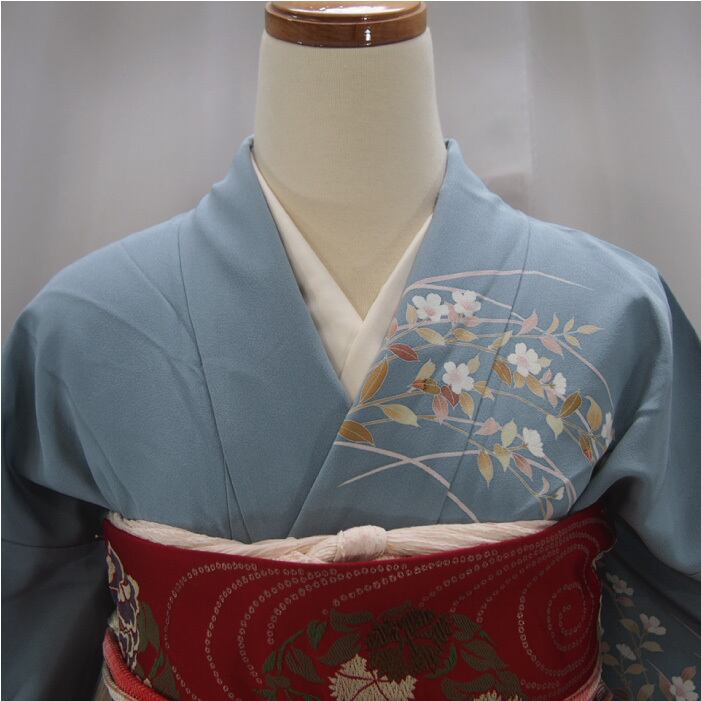 着物屋こころ□高級着物 訪問着 名古屋帯セット 作家物 駒刺繍