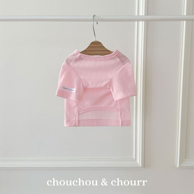 【予約】[chouchou&chourr] EYELET TEE _ PINK