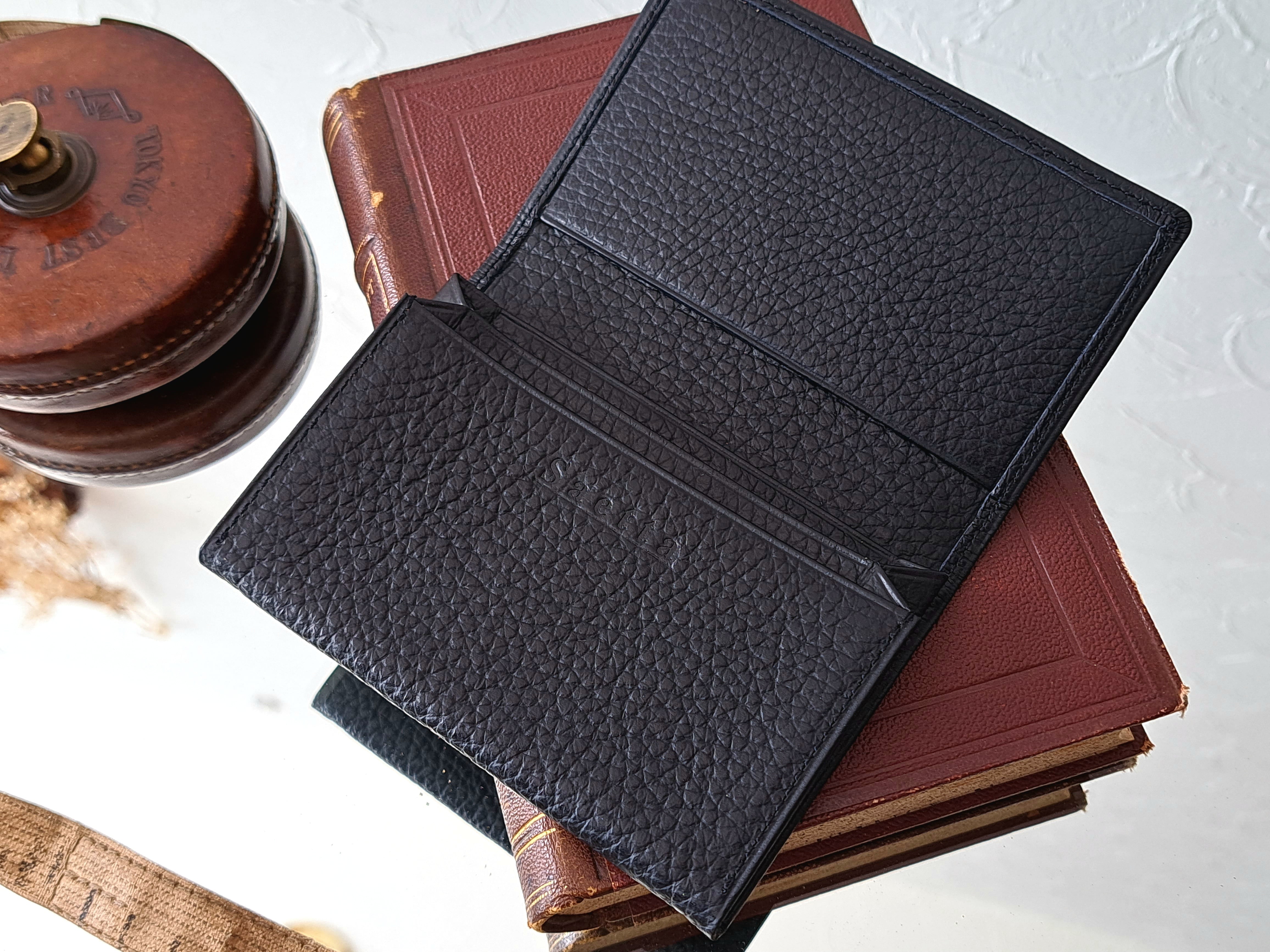 風琴マチ名刺入れ / ビジネス / 紙が傷つかない / 大容量 / ブラック